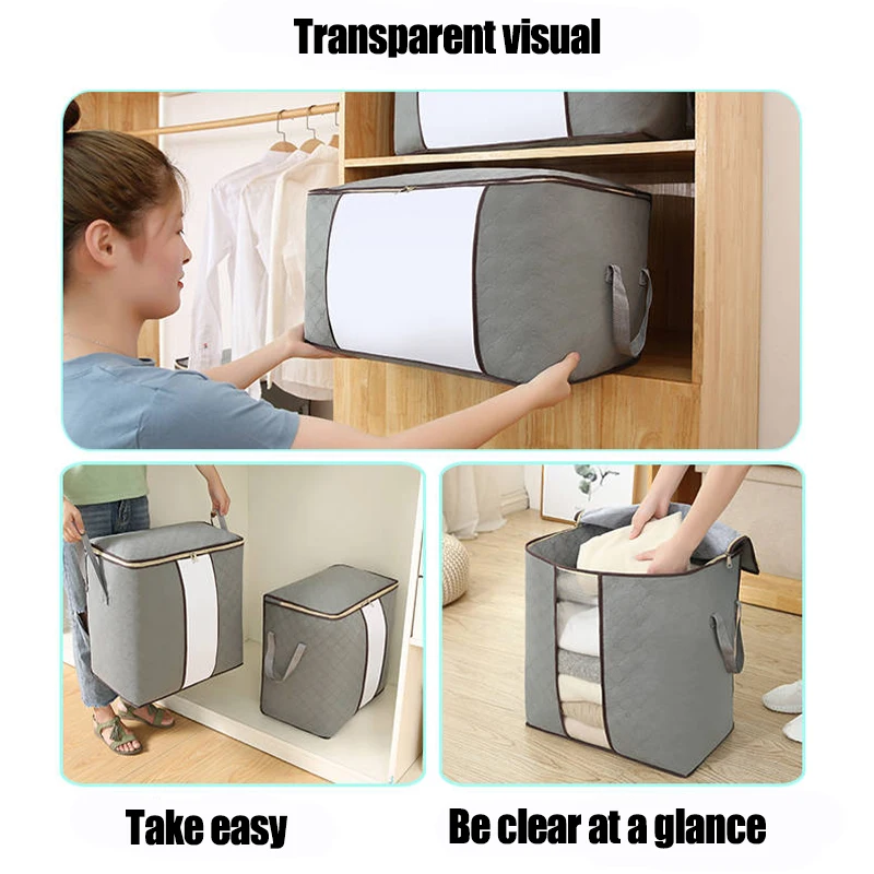 Waterproof Thick Quilt Storage Bag Large Capacity Clothing Storage Box Moving Luggage Packing Bag