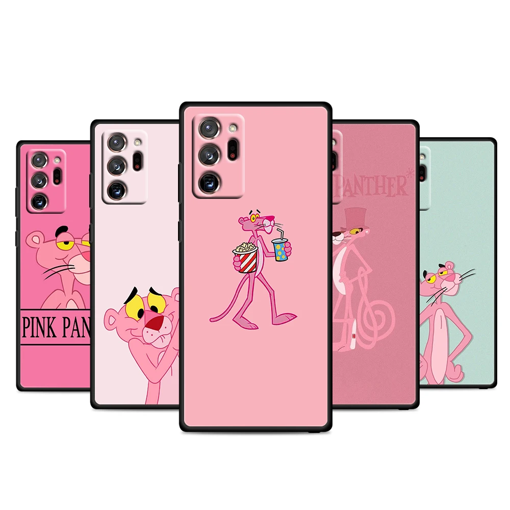 

Pink Panther Patterned for Samsung Galaxy Note 20 10 9 8 M52 M21 F22 M32 A32 F42 F52 M12 M62 M01 M02 Black Phone Case