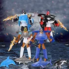 Детская игрушка трансформер робот Акула океан Аниме Фигурка хобби конструктор подарок экшн-фигурка игрушки для детей Бесплатная доставка