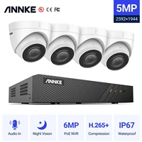 annke 8ch fhd 5mp poe network video security system h 265 6mp nvr with 5mp surveillance poe cameras with audio record ip camera