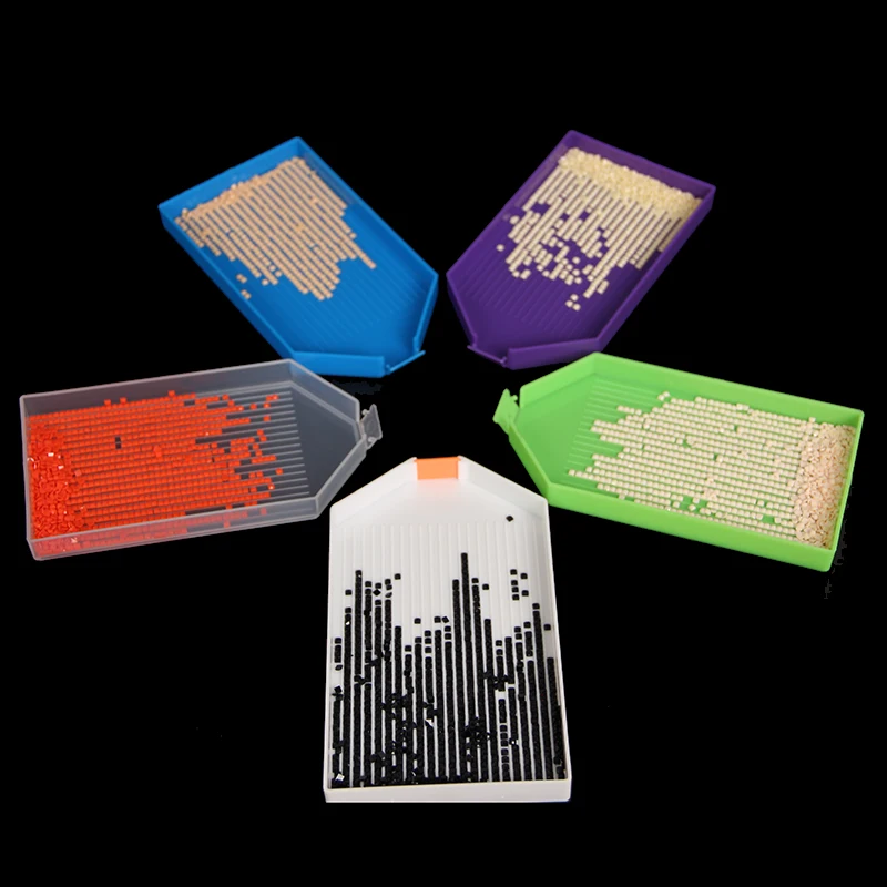 

New Arrival 5D DIY Diamond Painting Diamond Embroidery Accessories Large Capacity Big Drill Plate Square Plastic Tray Plate