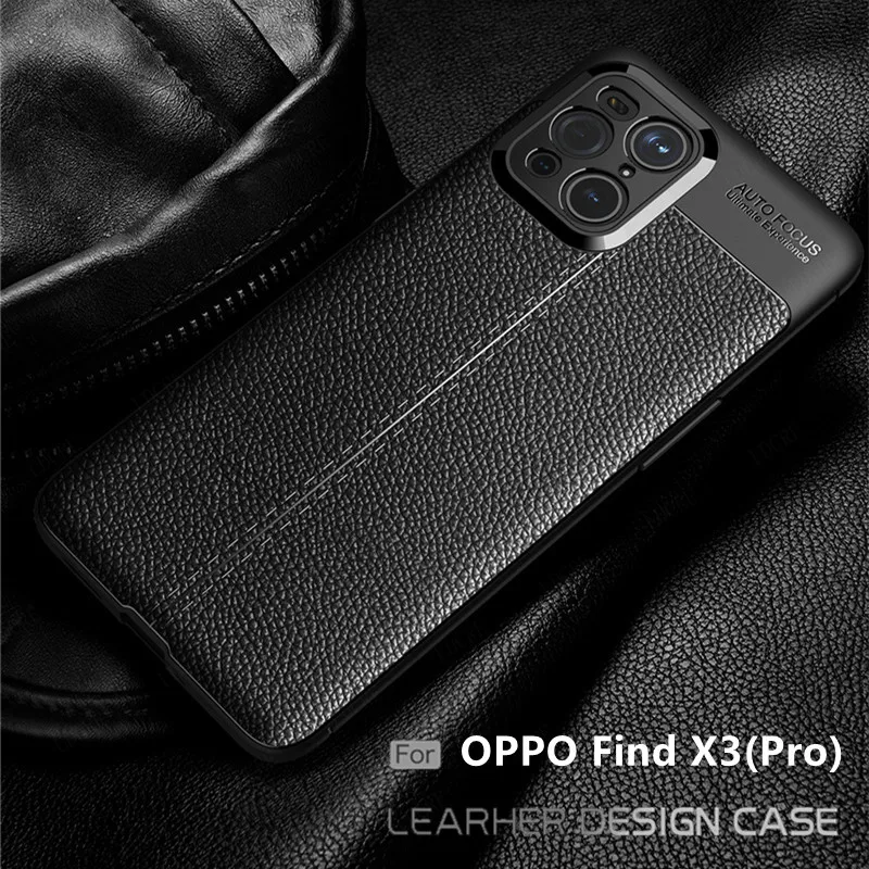 For Cover OPPO Find X3 Pro Case For Find X3 Pro Capas Back Bumper Soft Shockproof TPU Leather For Fundas Find X3 Pro Cover 6.7