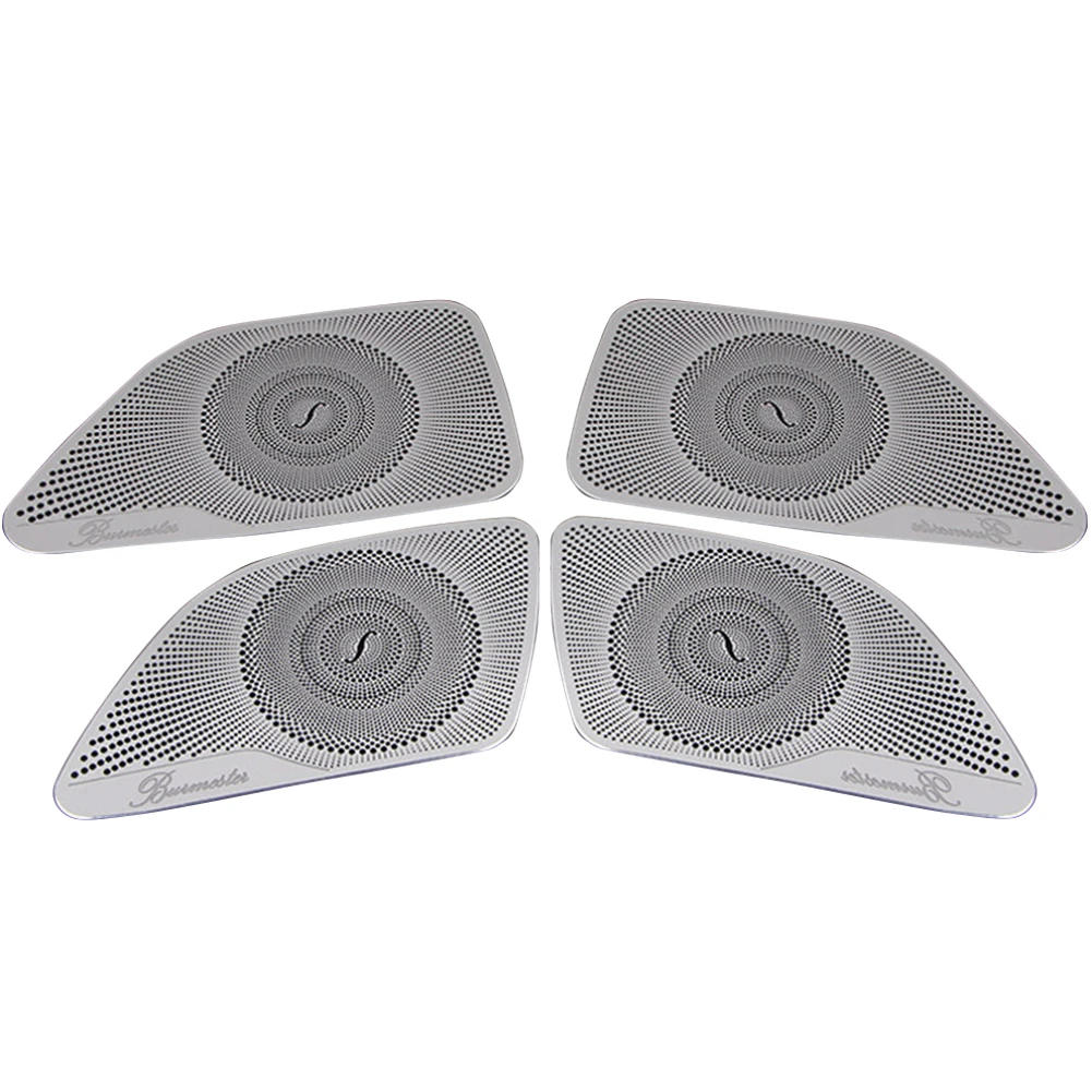 

4pcs Loudspeaker Trim Audio Mouldings Interior Door Speaker Grille Cover Metal Replacement Parts Accessories Durable Car Styling