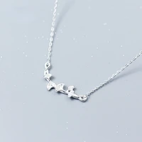 fashion fresh girl gingko leaf pendant necklace korean simple silver plated clavicle chain suitable for charm lady party jewelry