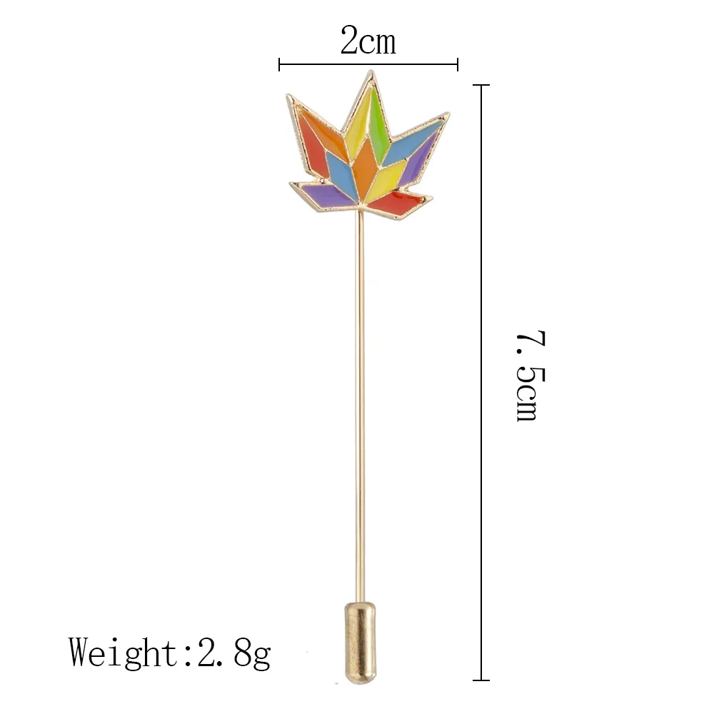 Брошь в форме кленовых листьев ABC025 ЛГБТ дизайн радужная брошь Металлическая