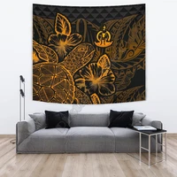 vanuatu tapestry turtle hibiscus pattern gold 3d printed tapestrying rectangular home decor wall hanging