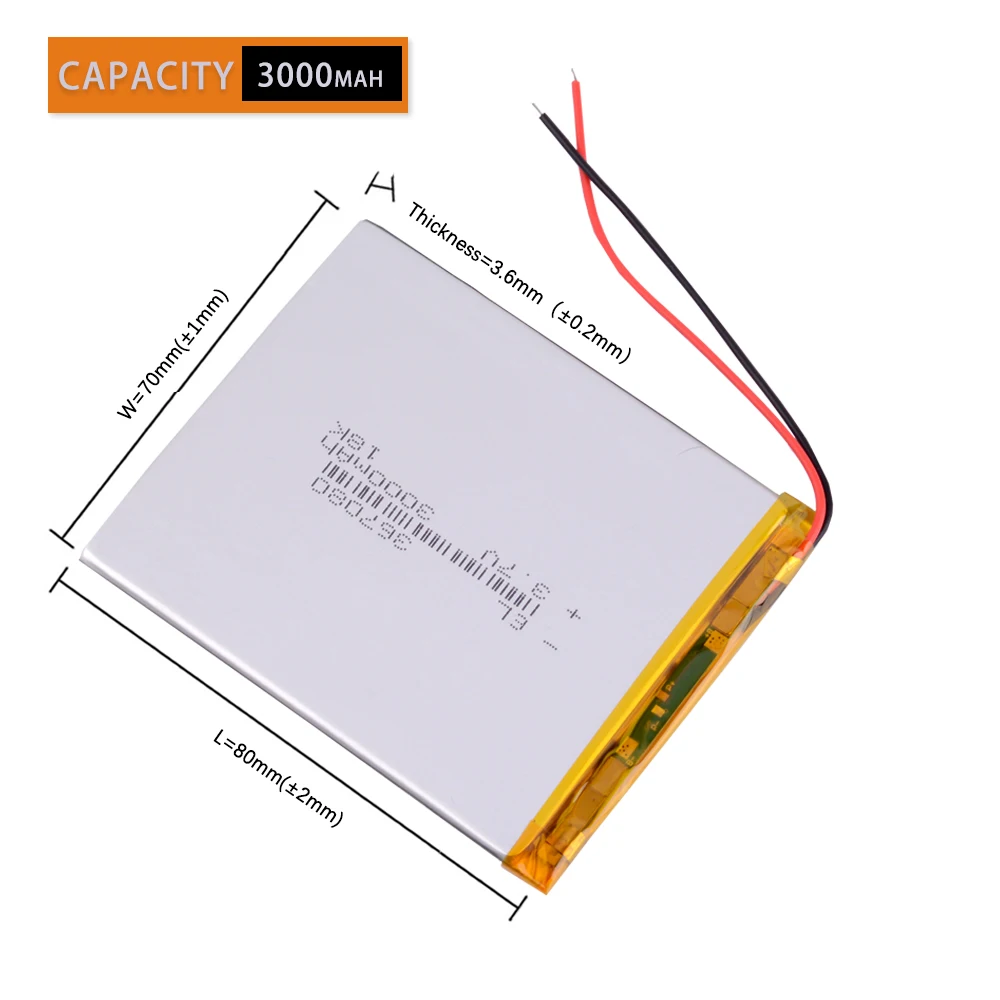 3 7 V 407080 3000 mAh литий ионные батареи полимерный ионный аккумулятор для GPS динамики
