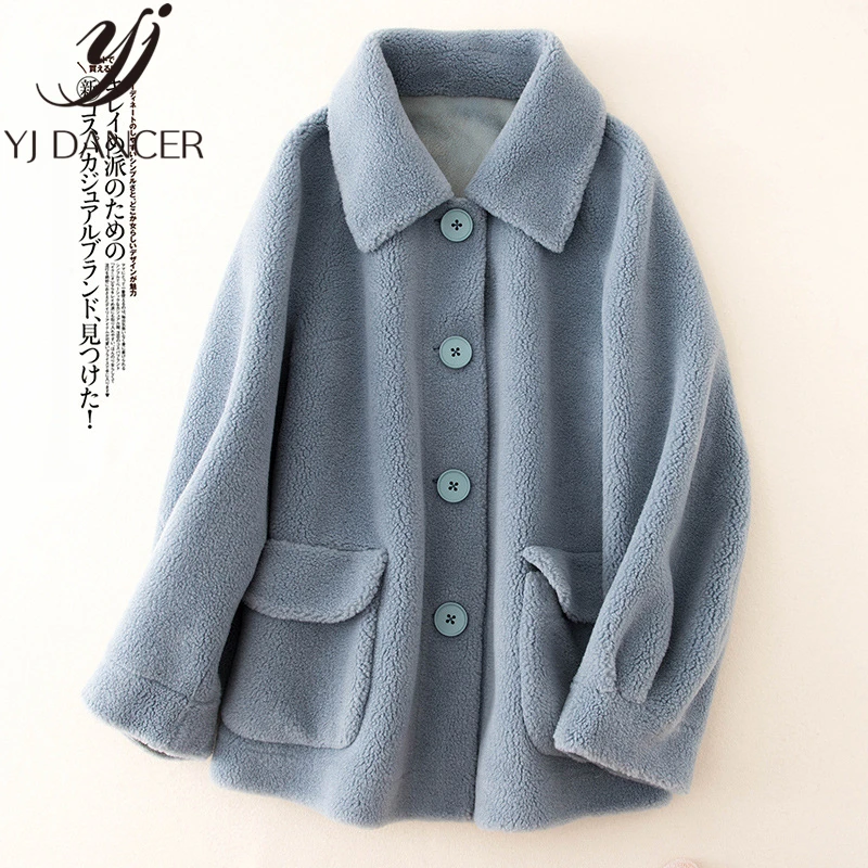 Специальная цена Повседневная Новинка 2019 пальто для стрижки овечьей шерсти