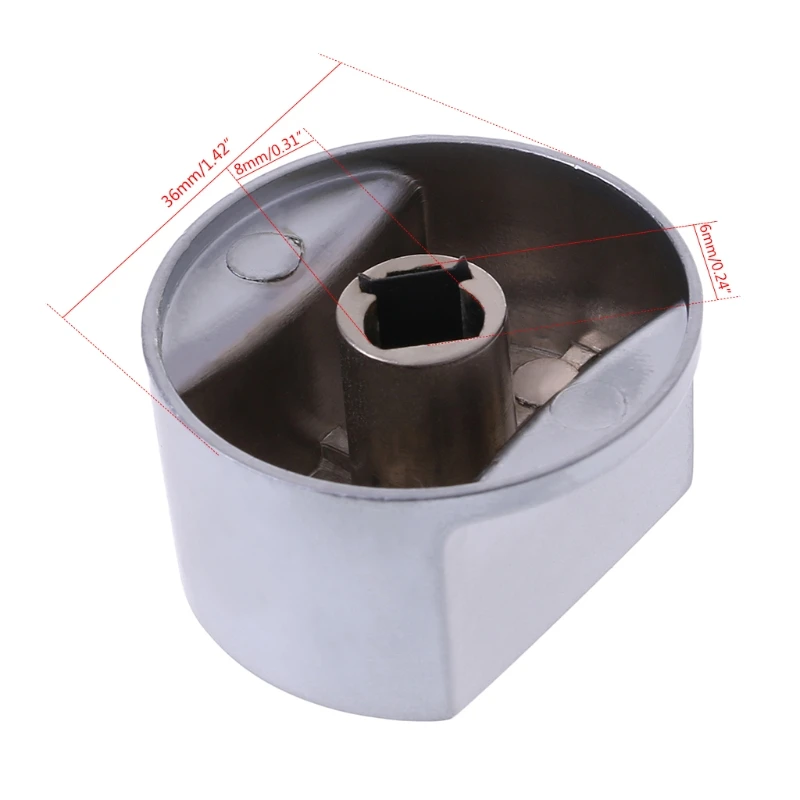 1PC Metal Silver Universal Gas Stove Knob Cooker Oven Hob Kitchen Switch Control | Switches