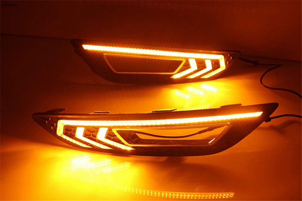 CSCSNL 1 пара для Ford Focus 3 mk3 2015 2016 2017 2018 светодиодный ные дневные ходовые огни дневного