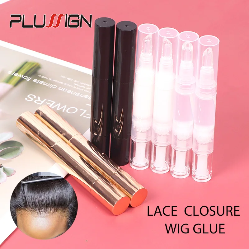 2Pcs Wig Glue Pen For Front Lace Wig Hair Glue Lace Front Wig Adhesive Waterproof For Invisible Strong Hold Bonding Wigs Glue