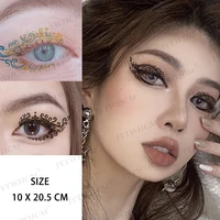 eye shadow tattoo stickers curly edges tattoos art fake face stickers temporary tattoo sexy fashion art decals pattern for women