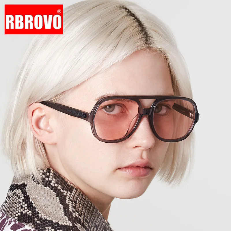 

RBROVO 2023 Retro Glasses Frame for Women Oversized Glasses Women Vintage Eyeglasses Women Designer Lentes De Lectura Hombre