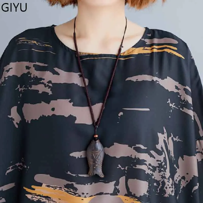 Большие размеры Boho для женщин осеннее платье винтажное искусство этническое