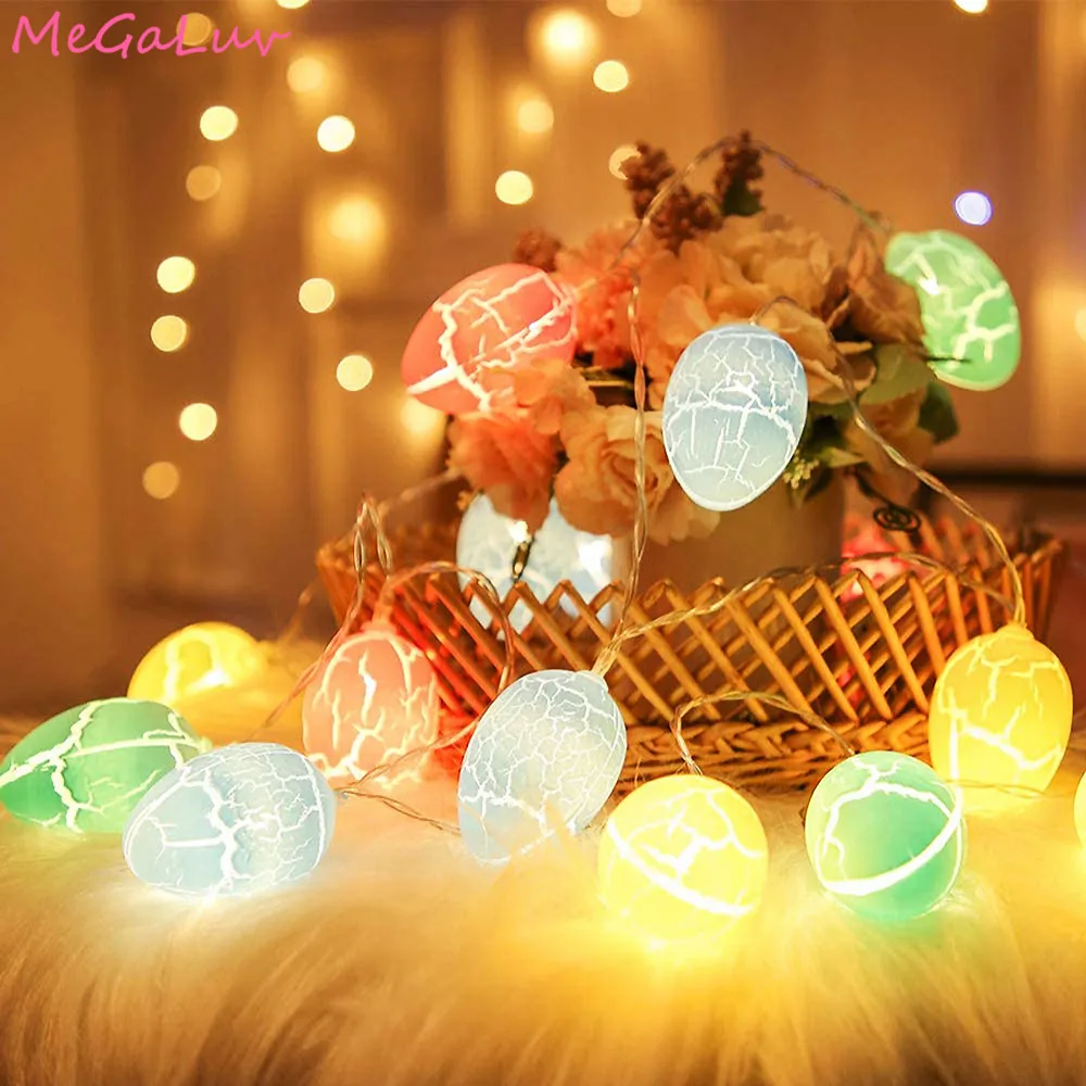 

1.5m 10 LED Easter Eggs Lights String Fairy Light for Home Hanging Ornament Garland Easter Party Decorations