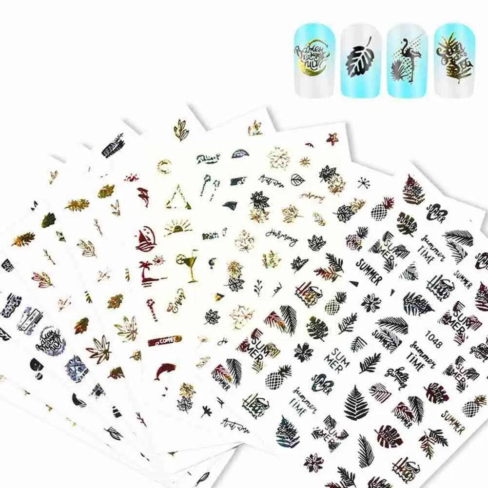 Nail Sticker Cool stickers For nail Foil Love Heart Sticker Fashion Manicure Nails Design Accessories W7X6