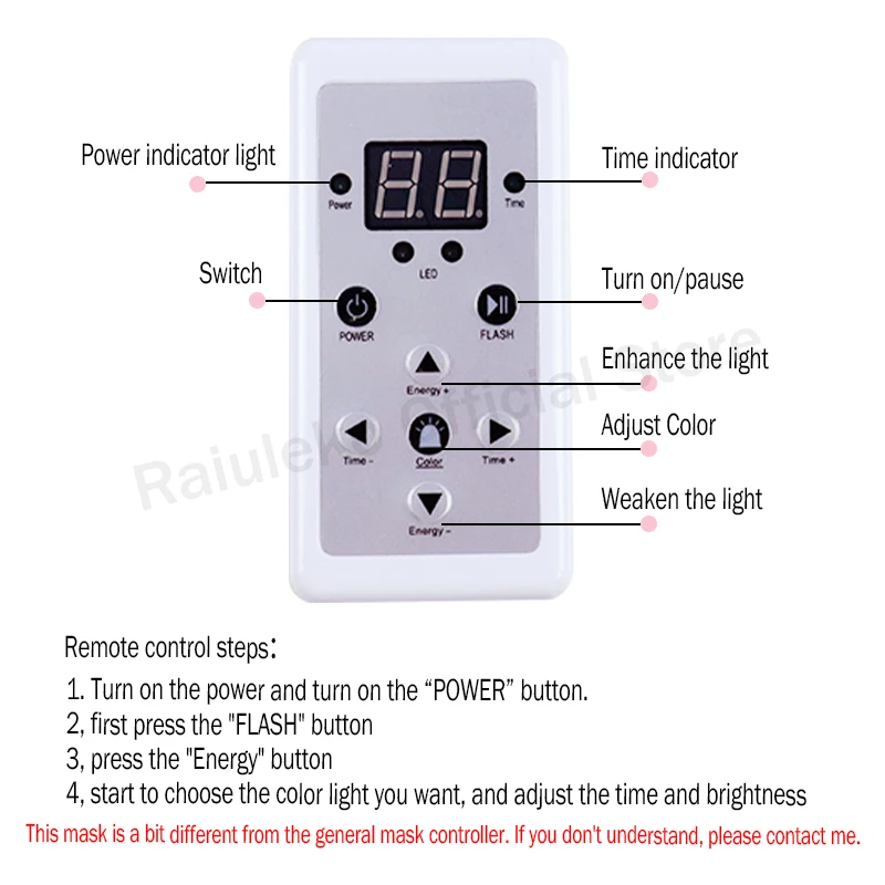 7 цветов Светодиодная маска для лица Корейская фотонная терапия отбеливающая