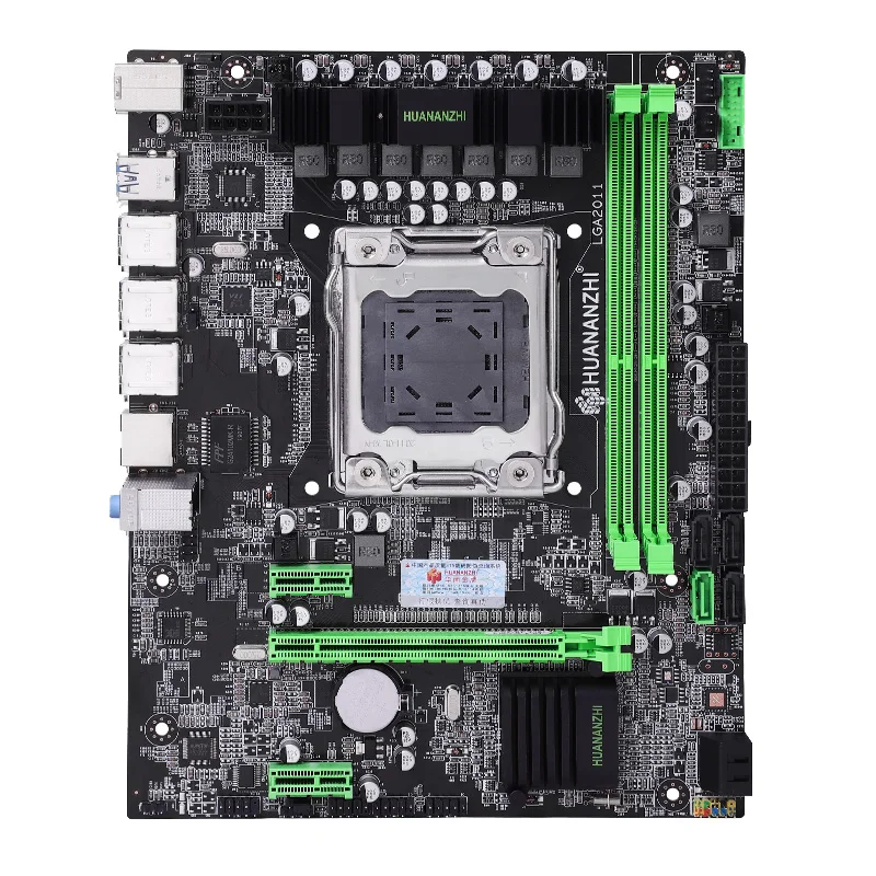 Günstig Bauen Computer HUANANZHI M-ATX X79 Motherboard Mit Xeon CPU E5 2665 6 Rohre CPU Kühler Marke 8G RAM REG ECC Dual M.2 SSD Slots