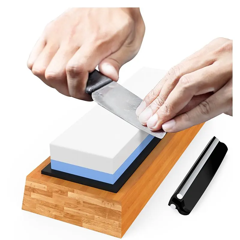 Премиум-класса для ножей точильный камень 2 боковых Грит 1000/6000 | Лучший Кухня Ножи