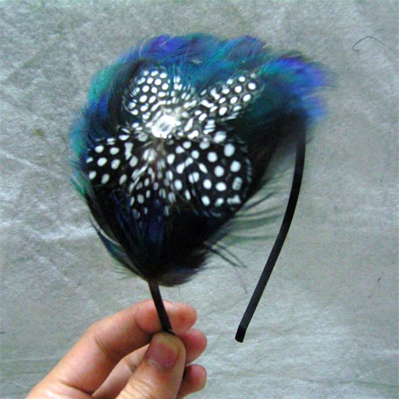 

Hairbands Peacock Feather Hoops 2020 Women Luxury Wedding Party Headband Handmade Hair Accessories Stage Performance Headwear