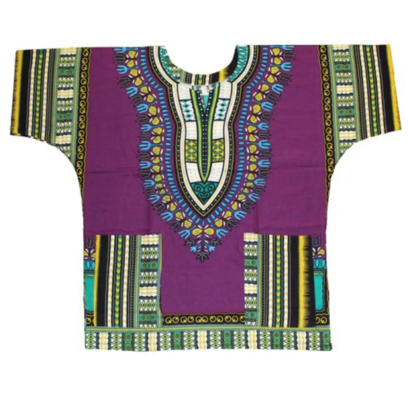 Футболки Dashiki fashion design African traditional printed 100% cotton Kwanzaa T-shirts for unisex Tribal Ethnic style