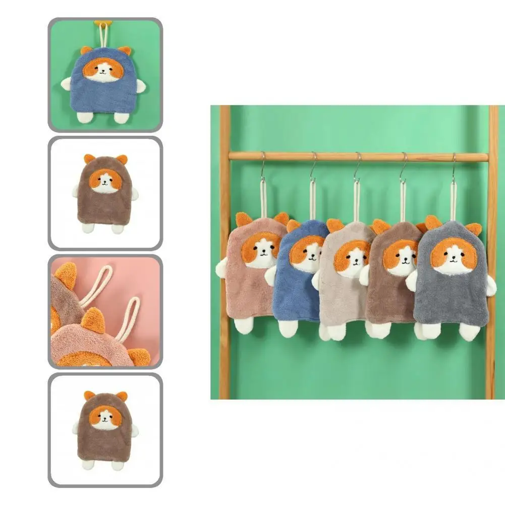 

Skin-friendly High Absorption Cute Appearance Hanging Hand Towel for Home