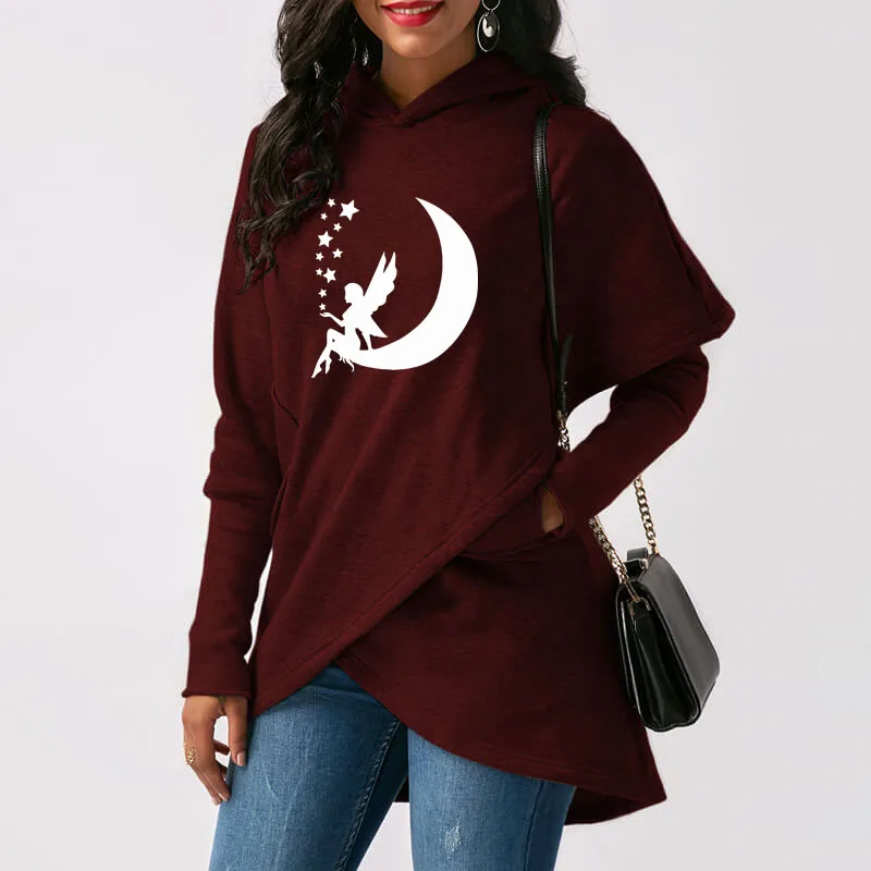 Толстовка женская с капюшоном милая хлопковая кофта надписью положение сидя на