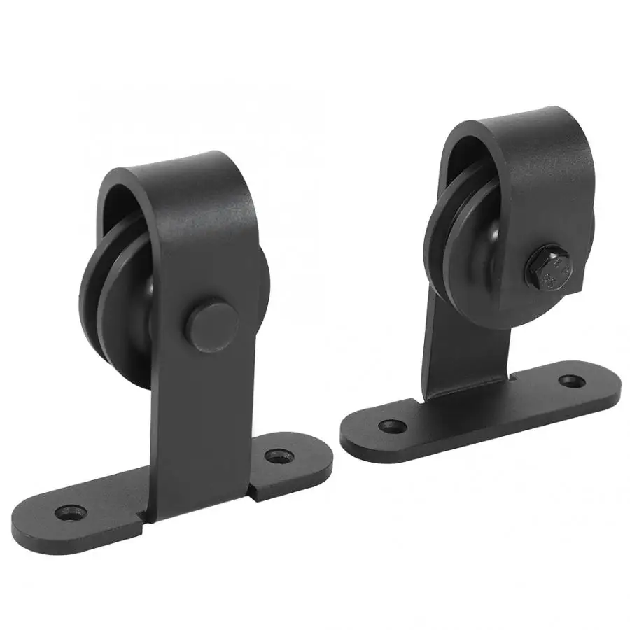 

Sliding Wood Door Hardware kit glass door wheel service 183cm Barn Sliding Wood Door Hardware Steel Slide Rail Antique Track Set