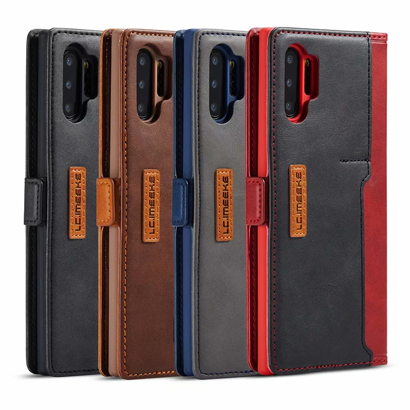 Чехол Alxun из натуральной кожи для Samsung Note10 Plus Роскошный чехол бумажник с откидной