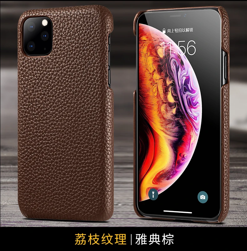 4 цвета чехол из натуральной кожи с натуральным лицевым покрытием для iPhone 11 Pro Max 7 8 Plus X XS XR чехол из зернистой воловьей кожи с зернистой текстурой личи