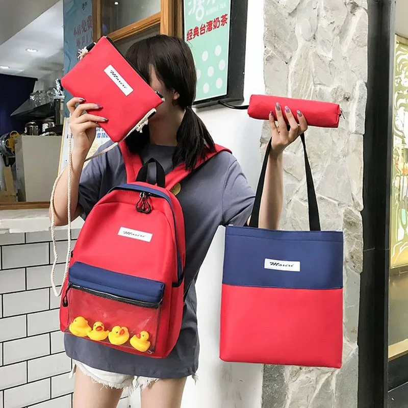 Рюкзак для девочек комплект из 4 предметов с панелями школьников подростков