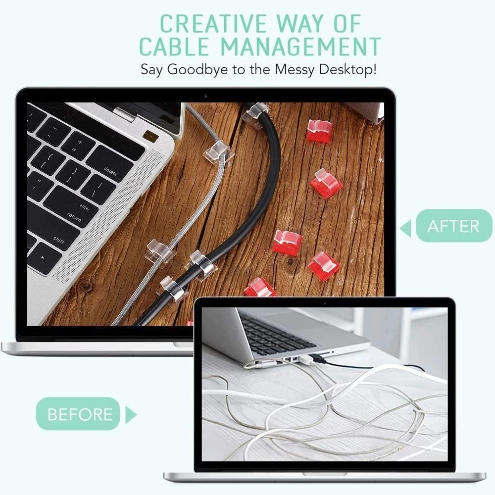 10/20/50PCS Self-adhesive Cable Organizer Clips Holder Fixer USB Wire Management For Home Office Car GPS Clamp Cord Winder | Электроника