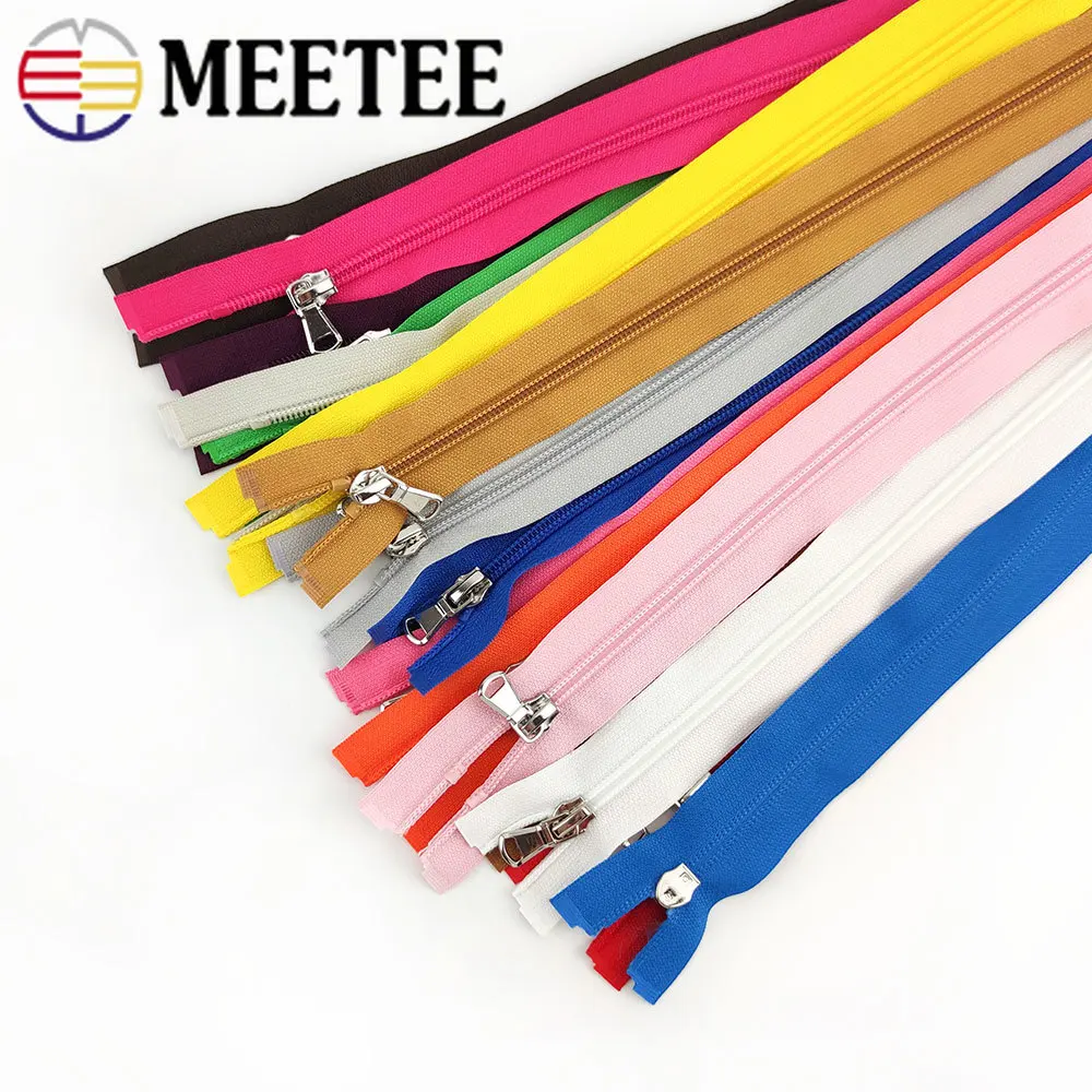 4 шт. Meetee 5 # нейлоновые молнии 40/60/70 см молния с открытым концом для закрытия шитья