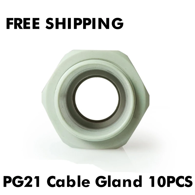 

Waterproof IP68 prensaestopas para cable Cable Gland 10pcs Cable entry Strain Relief Cord Grip PG21 Grey Black Plastic Nylon
