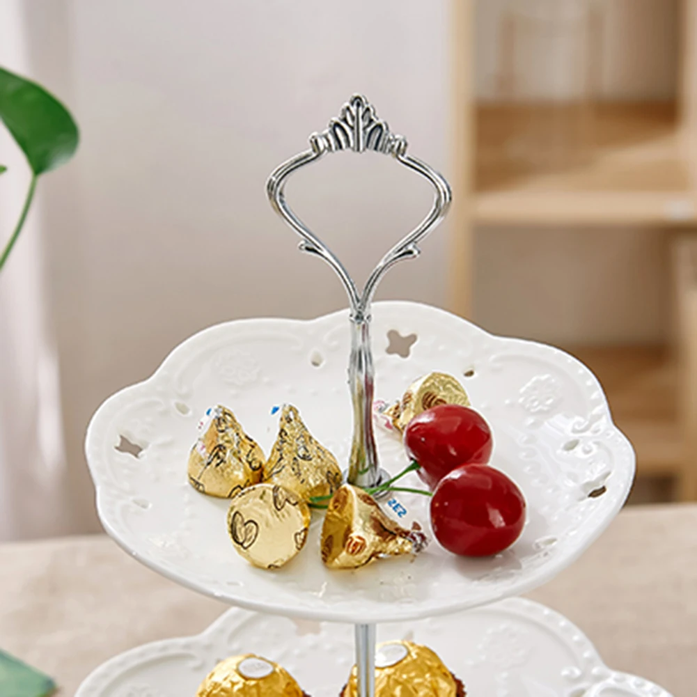 3 яруса круглый сервировочный поднос пластин десертная тарелка для торта