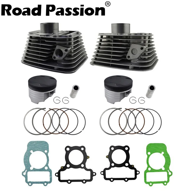 2 комплекта цилиндров для мотоцикла Road Passion цилиндра + поршень кольца 49 мм (диаметр
