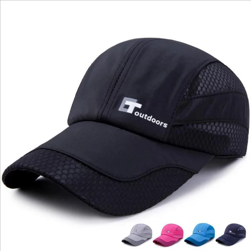 Кепка от солнца для мужчин и женщин однотонная бейсболка с сеткой дышащая