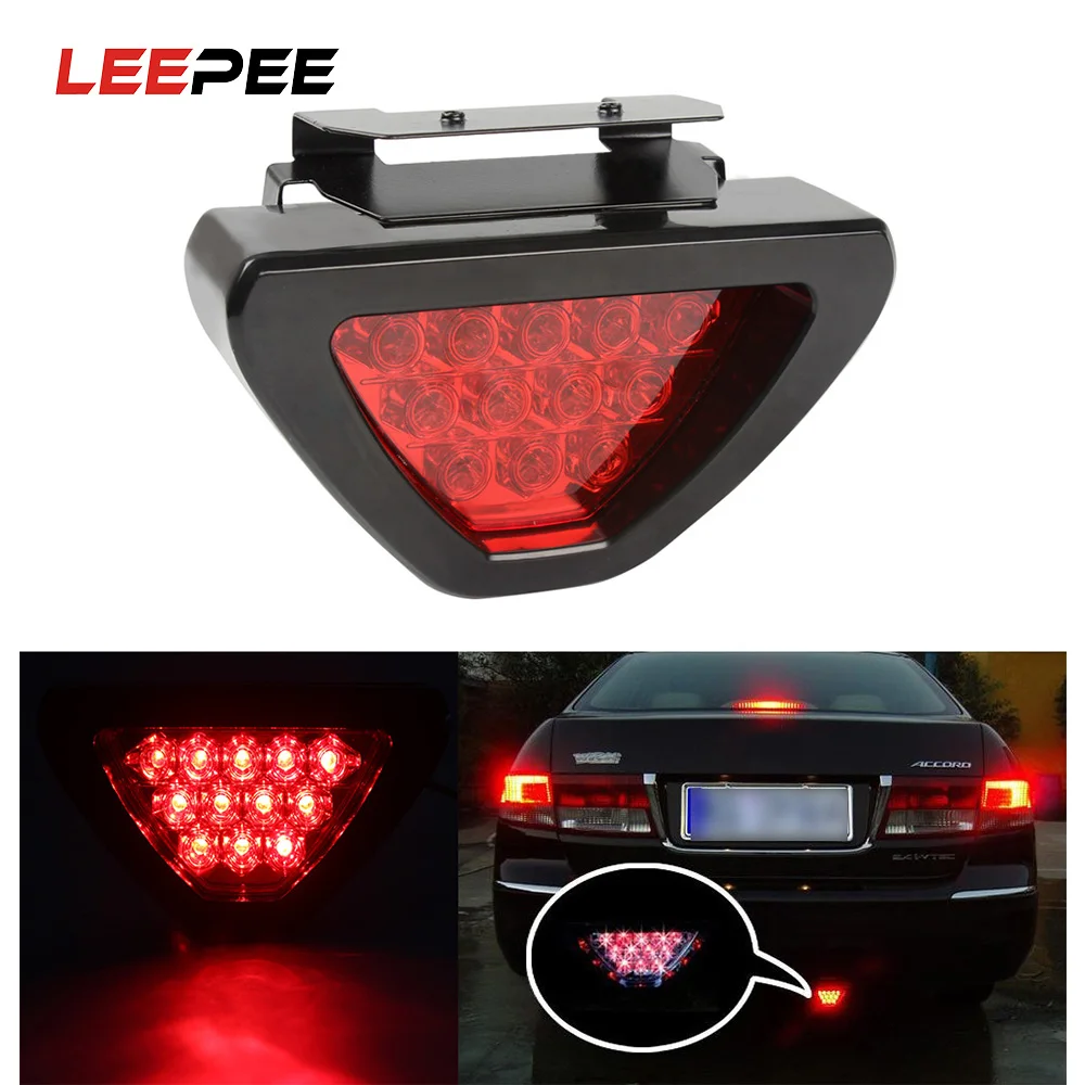 

LEEPEE Triangle Car Brake Light Fog Lamp Universal Warning Light Tail Light LED Flash Bulbs Car-styling