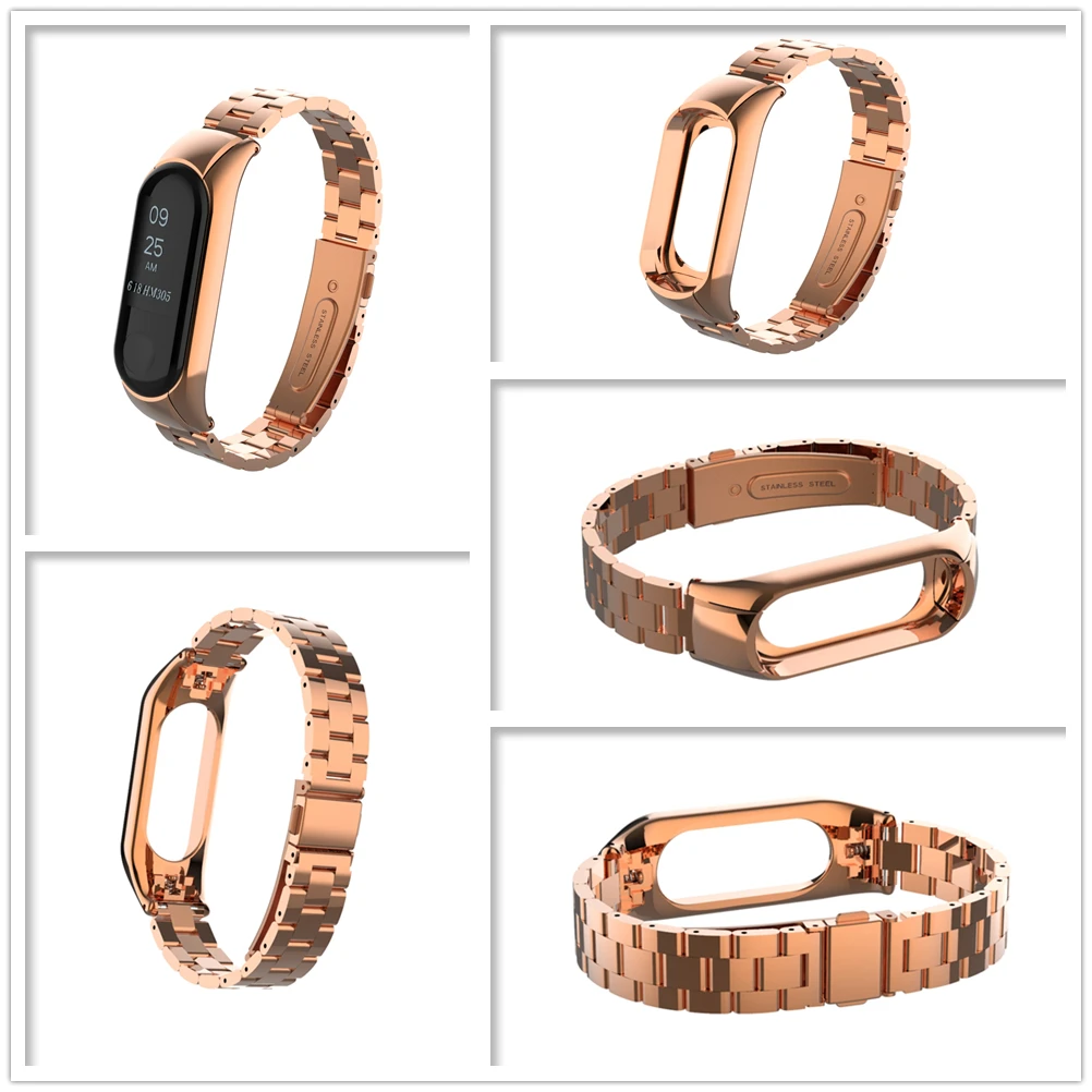 Металлический ремешок для mi Band 4 сменный ремешок для Xiaomi mi Band 4 аксессуары для смарт-браслета стальной ремешок для mi Band 4