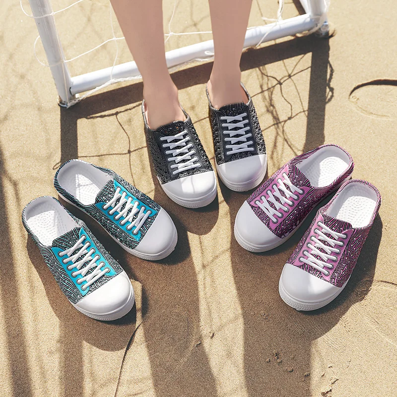 Дышащие женские пляжные туфли летние садовые сандалии открытые сабо легкие