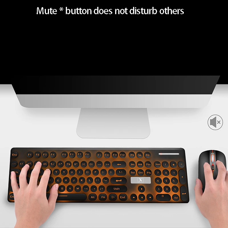 N528 клавиатура и мышь Набор беспроводной манипулятор игровой светильник