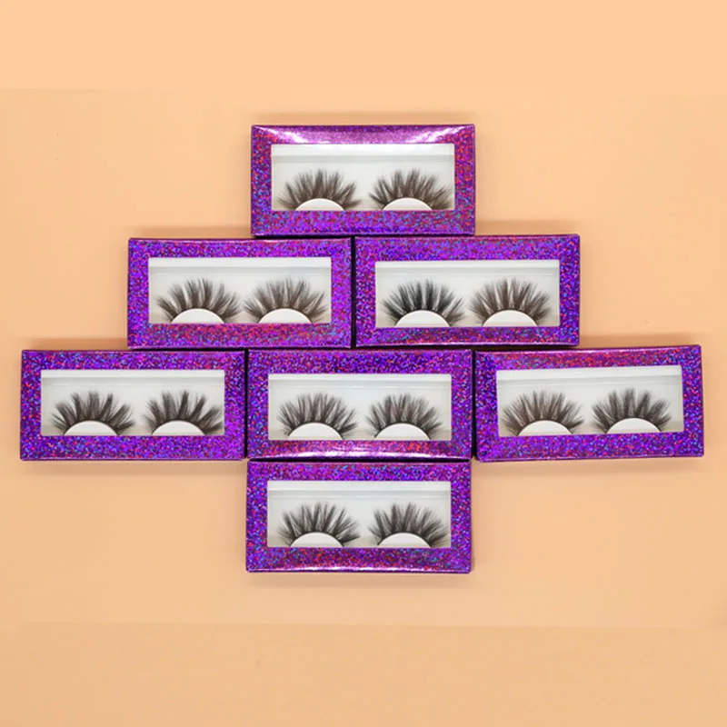Beautykaisen 3D 25mm Mink False Eyelashes Natural Fluffy Dramatic Fake Wispy Thick Makeup Handmade Cruelty Free Strip Lashes