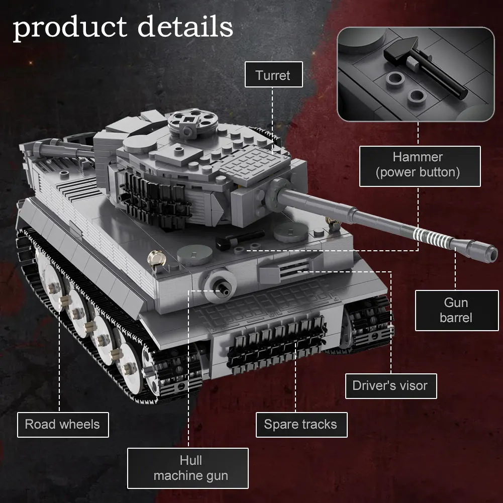 Радиоуправляемый Танк в масштабе 1:35 2 мировая война тигровый MOC военная армия