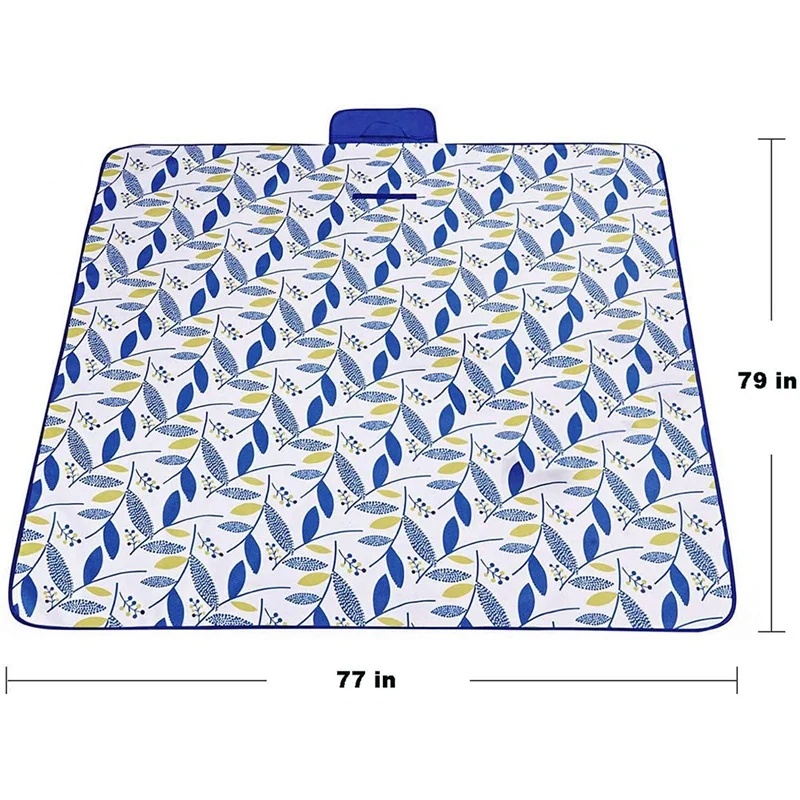 

Picnic Mat, 79inch X 79inch Extra Large Picnic Blankets Waterproof Sandproof Beach Mat for 4-7 Adults,Blanket for Travel