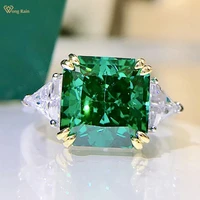 wong rain 925 sterling silver paraiba tourmaline created moissanite gemstone wedding engagement ring for women fine jewelry gift