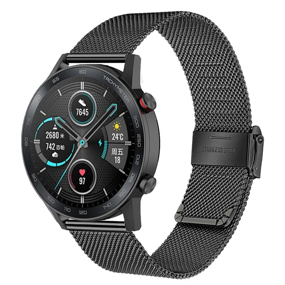 Металлический ремешок для honor magic watch 2 46 мм браслет из нержавеющей стали Huawei Honor Magic