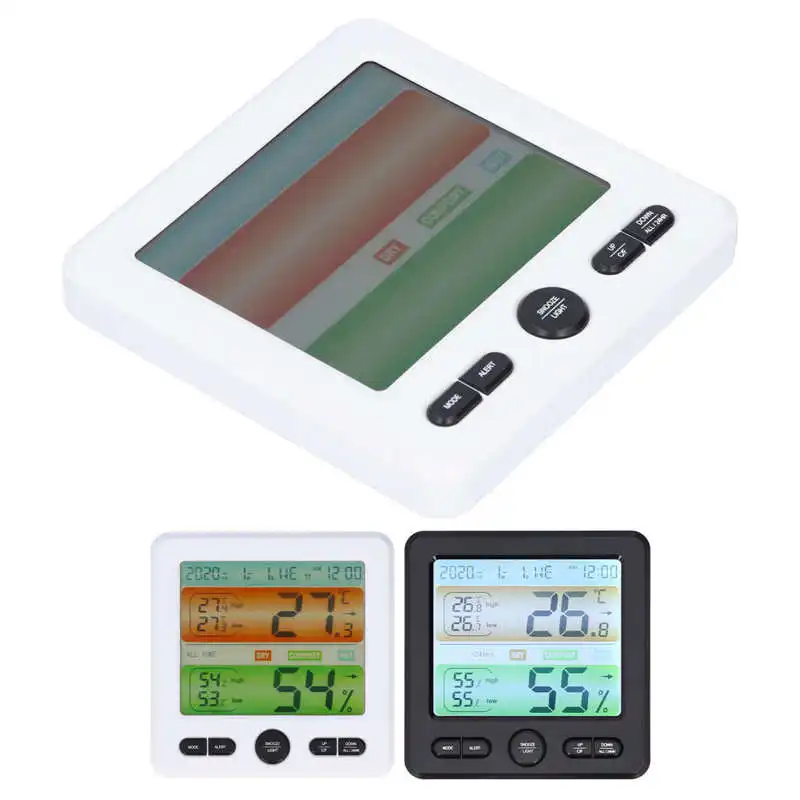 

Thermometer Hygrometer Alarm Clock Electronic for Bedroom for Flower Room for Living Room