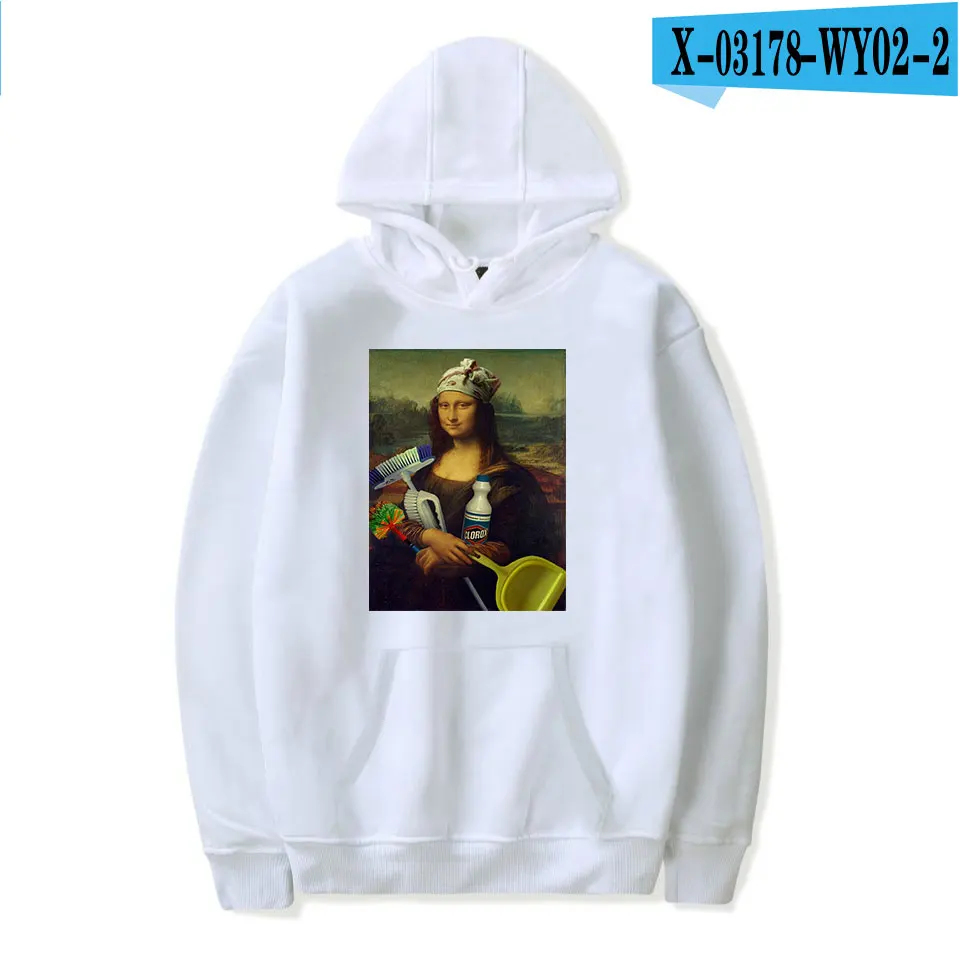 TJ одежда микеланжело толстовки систина Харадзюку Ulzzang Арт толстовки Ван Гог Футболка женская одежда толстовки с длинным рукавом - Цвет: Темно-зеленый