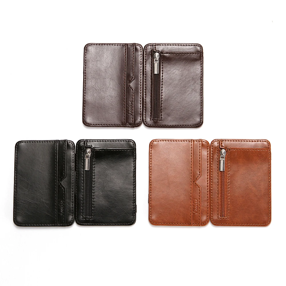 Кошелек CUIKCA Magic с резьбой унисекс волшебный кошелек на молнии для визиток