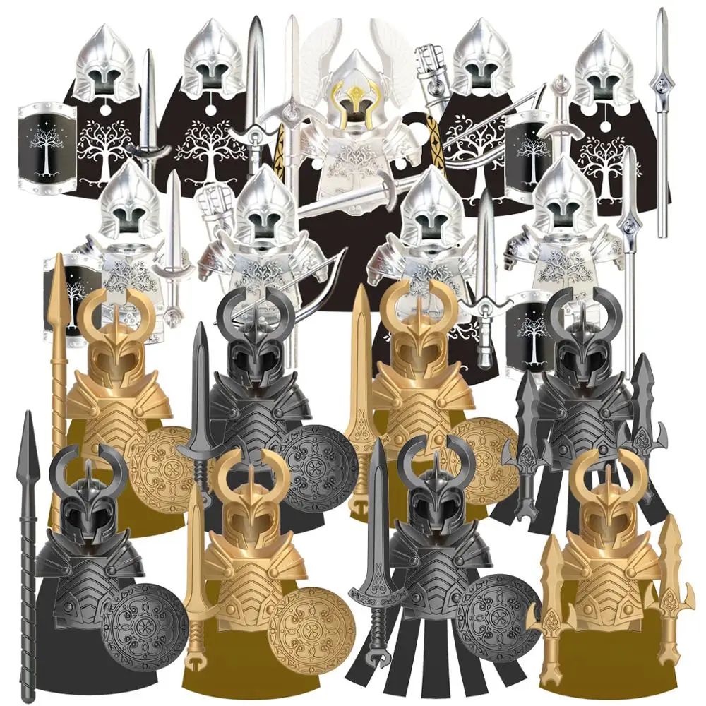 

Поштучная продажа, строительные блоки для детей, средневековые рыцари, военный Асгард, гномы, прочный орк